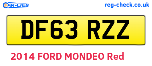 DF63RZZ are the vehicle registration plates.