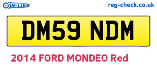 DM59NDM are the vehicle registration plates.