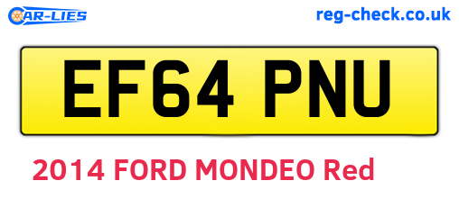 EF64PNU are the vehicle registration plates.