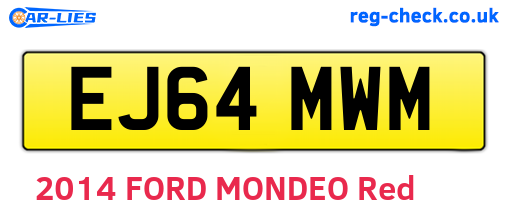 EJ64MWM are the vehicle registration plates.