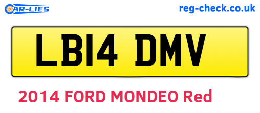 LB14DMV are the vehicle registration plates.