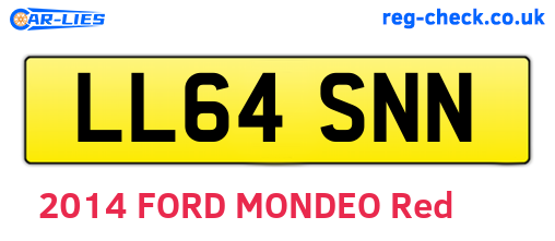 LL64SNN are the vehicle registration plates.