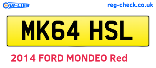 MK64HSL are the vehicle registration plates.