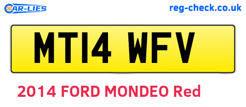 MT14WFV are the vehicle registration plates.