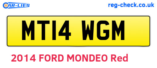 MT14WGM are the vehicle registration plates.
