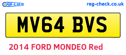 MV64BVS are the vehicle registration plates.