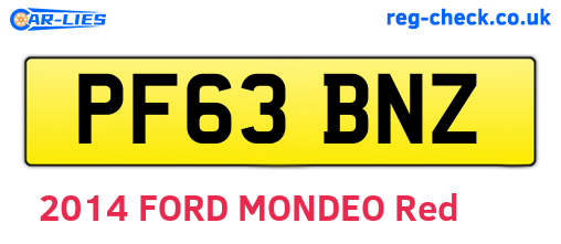 PF63BNZ are the vehicle registration plates.