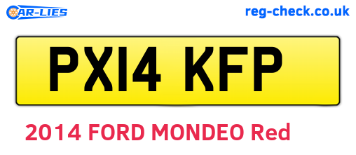 PX14KFP are the vehicle registration plates.