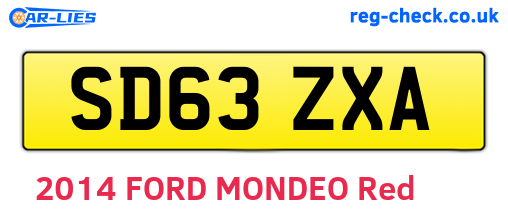 SD63ZXA are the vehicle registration plates.