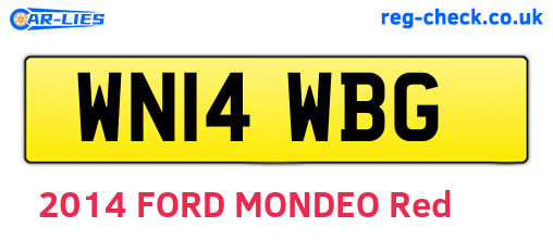 WN14WBG are the vehicle registration plates.
