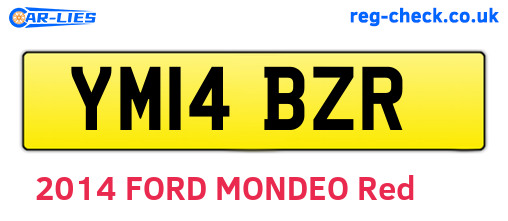 YM14BZR are the vehicle registration plates.