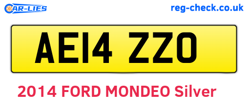 AE14ZZO are the vehicle registration plates.