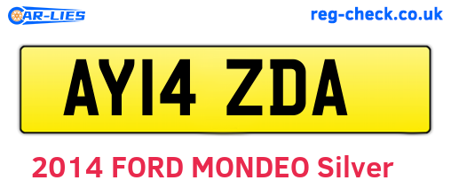 AY14ZDA are the vehicle registration plates.