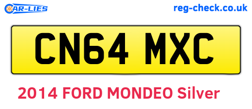 CN64MXC are the vehicle registration plates.