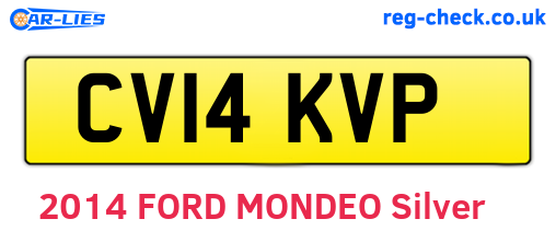 CV14KVP are the vehicle registration plates.