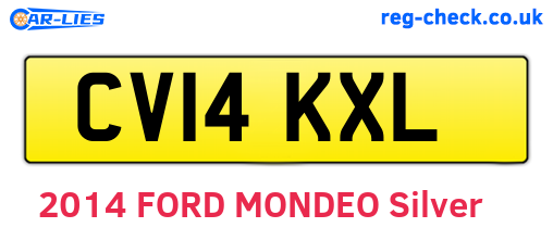 CV14KXL are the vehicle registration plates.