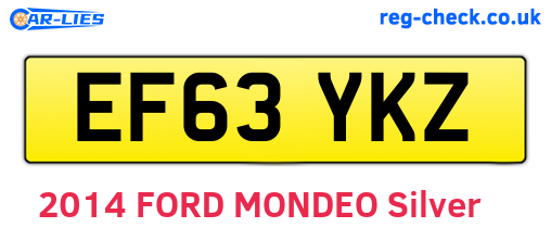 EF63YKZ are the vehicle registration plates.