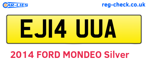 EJ14UUA are the vehicle registration plates.