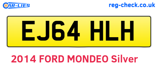 EJ64HLH are the vehicle registration plates.