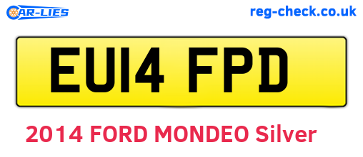 EU14FPD are the vehicle registration plates.