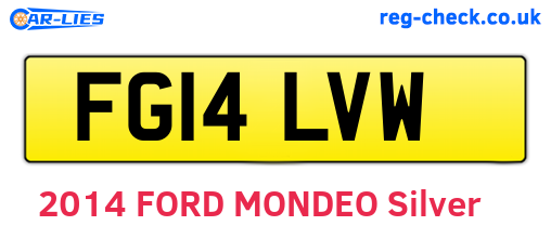FG14LVW are the vehicle registration plates.