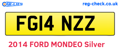 FG14NZZ are the vehicle registration plates.
