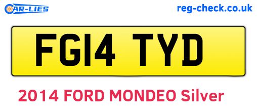 FG14TYD are the vehicle registration plates.