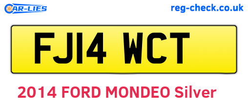 FJ14WCT are the vehicle registration plates.