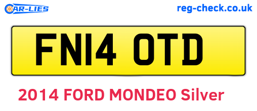 FN14OTD are the vehicle registration plates.