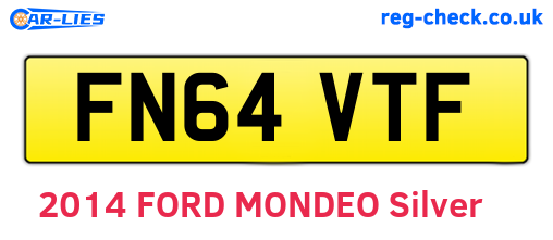 FN64VTF are the vehicle registration plates.