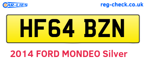 HF64BZN are the vehicle registration plates.