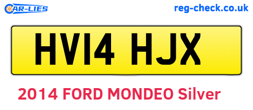 HV14HJX are the vehicle registration plates.