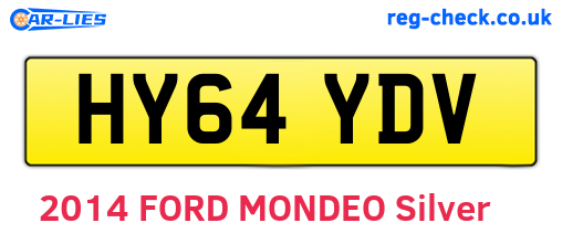 HY64YDV are the vehicle registration plates.