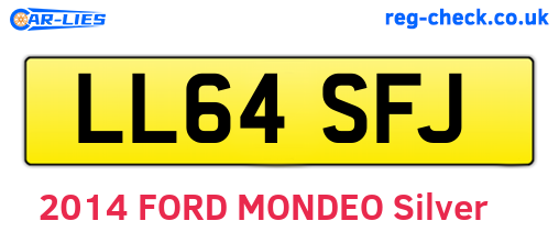 LL64SFJ are the vehicle registration plates.
