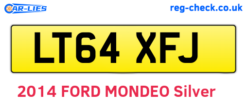 LT64XFJ are the vehicle registration plates.