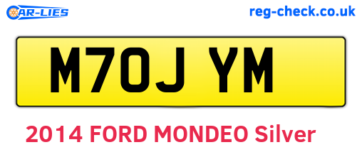 M70JYM are the vehicle registration plates.