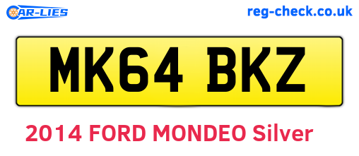 MK64BKZ are the vehicle registration plates.