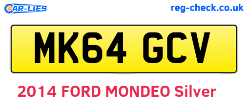 MK64GCV are the vehicle registration plates.