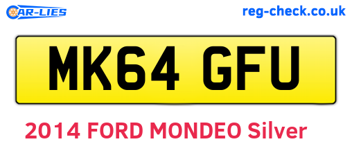 MK64GFU are the vehicle registration plates.