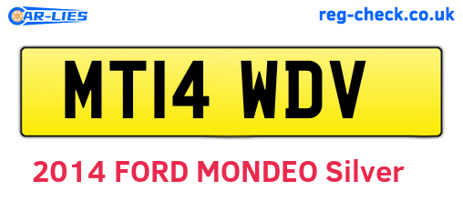 MT14WDV are the vehicle registration plates.