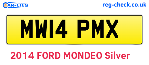 MW14PMX are the vehicle registration plates.
