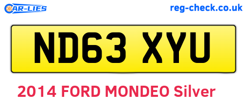 ND63XYU are the vehicle registration plates.