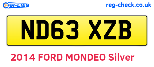 ND63XZB are the vehicle registration plates.