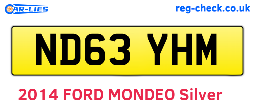 ND63YHM are the vehicle registration plates.