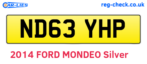ND63YHP are the vehicle registration plates.