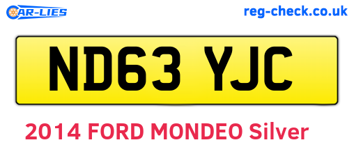 ND63YJC are the vehicle registration plates.
