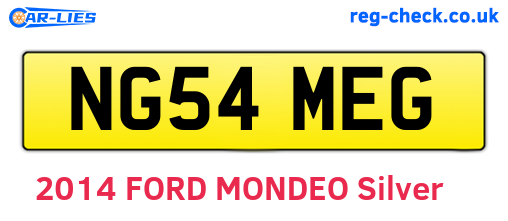 NG54MEG are the vehicle registration plates.