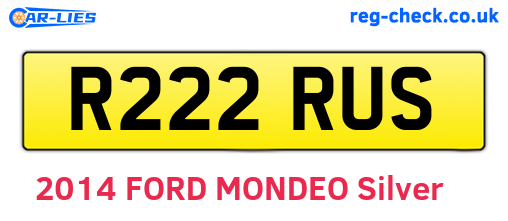 R222RUS are the vehicle registration plates.