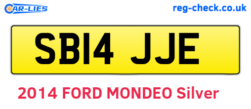 SB14JJE are the vehicle registration plates.