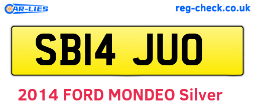 SB14JUO are the vehicle registration plates.